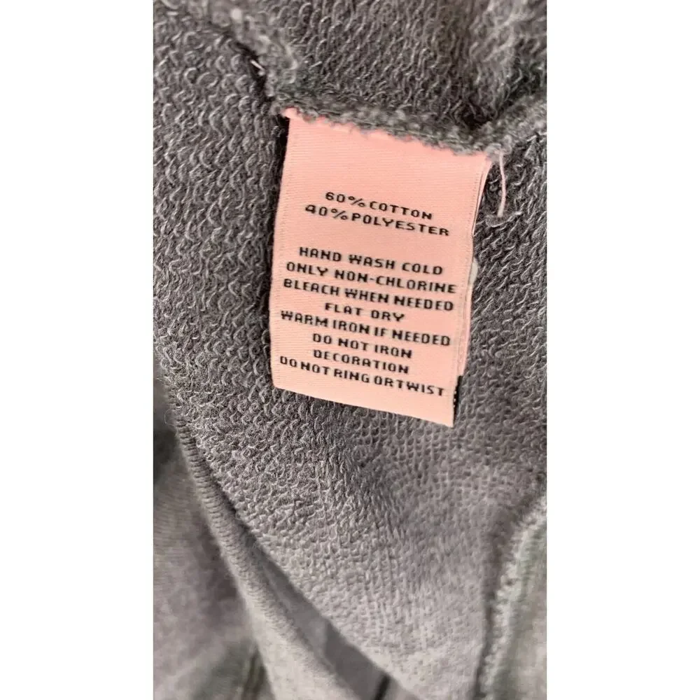 Juicy Couture Women's Vintage Charm Sweater Knitted Short Sleeve Gray Size XL